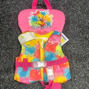 NWT‎ Ducky Speedo Kids pfd Colorful Life Jacket size up to 30LB
